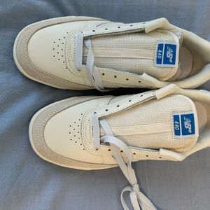 New Balance Cream and Blue Sneakers